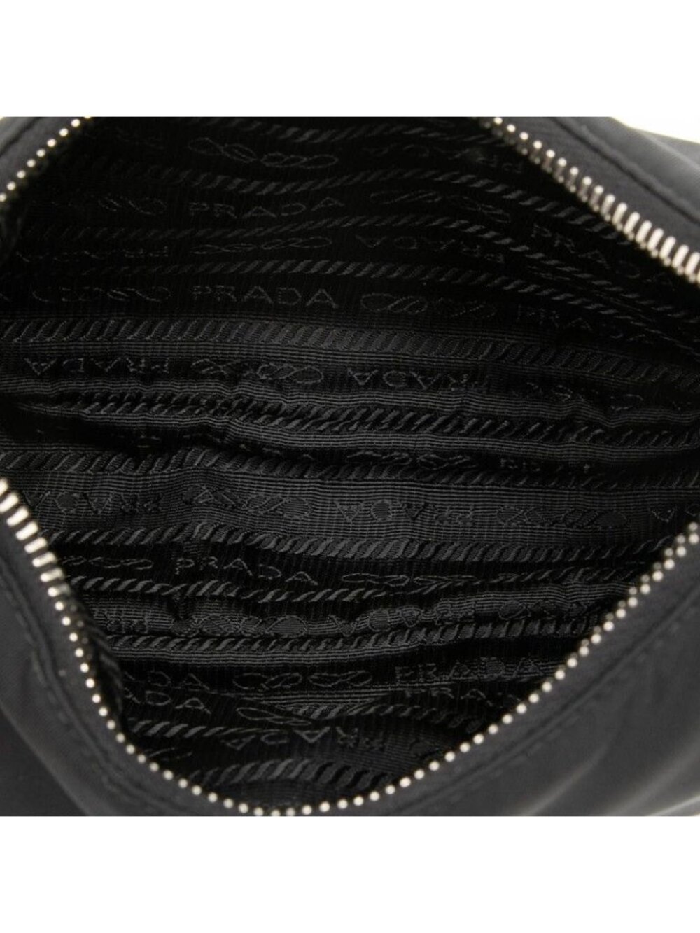 Prada Re Edition Chain 2-Way Shoulder Bag Black Nylon Leather - Picture 4 of 6